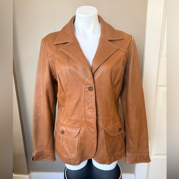 Danier Jackets & Blazers - Danier Women's Brown Leather Jacket/Blazer